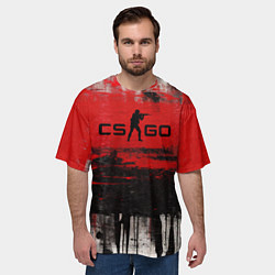 Футболка оверсайз мужская CS GO brushes, цвет: 3D-принт — фото 2