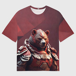 Футболка оверсайз мужская Бронированный медведь, цвет: 3D-принт
