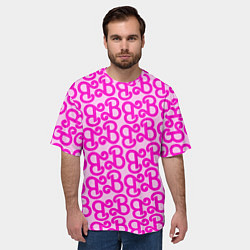 Футболка оверсайз мужская Логотип Барби - буква B, цвет: 3D-принт — фото 2