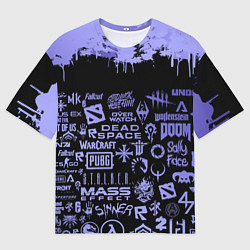 Футболка оверсайз мужская Games pattern, цвет: 3D-принт