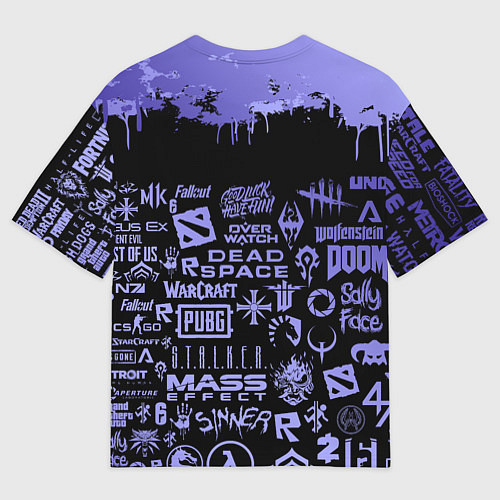 Мужская футболка оверсайз Games pattern / 3D-принт – фото 2