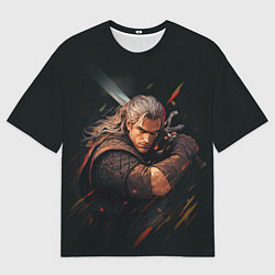 Мужская футболка оверсайз Ведьмак Геральт - персонаж
