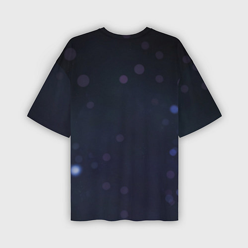 Мужская футболка оверсайз АйЮ и звёздное небо / 3D-принт – фото 2