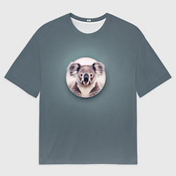 Мужская футболка оверсайз Забавная коала