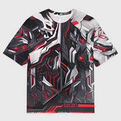 Футболка оверсайз мужская Киберпанк доспехи, цвет: 3D-принт
