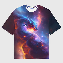 Футболка оверсайз мужская Туманность дракона, цвет: 3D-принт