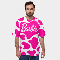Футболка оверсайз мужская Животный паттерн - Барби, цвет: 3D-принт — фото 2