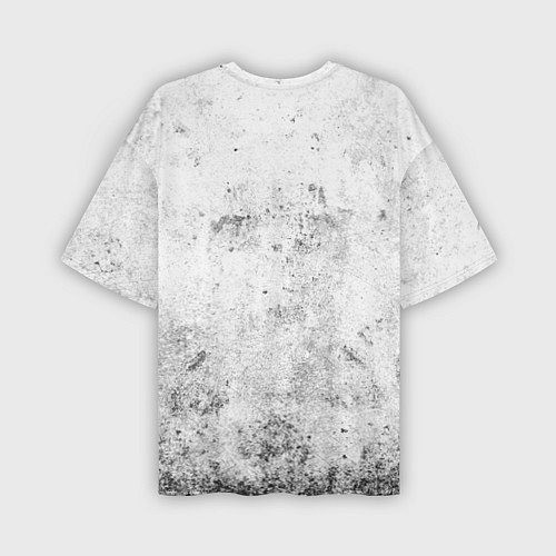 Мужская футболка оверсайз Черно-белый злой волк / 3D-принт – фото 2