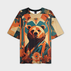 Футболка оверсайз мужская Гордый медведь, цвет: 3D-принт