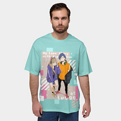 Футболка оверсайз мужская Любовь 999 уровня к Ямаде, цвет: 3D-принт — фото 2