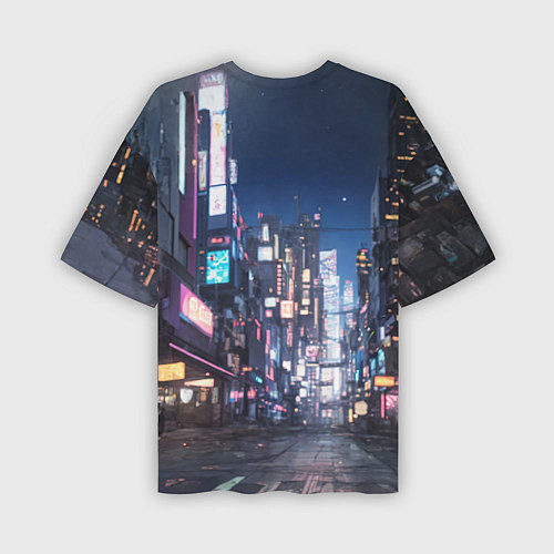 Мужская футболка оверсайз Принцесса Зельда в мегаполисе / 3D-принт – фото 2