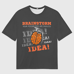 Мужская футболка оверсайз Взрывная идея