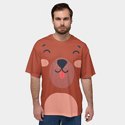 Футболка оверсайз мужская Малаш медвежонок, цвет: 3D-принт — фото 2