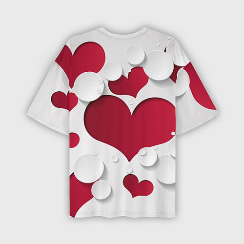 Мужская футболка оверсайз С любовью для вас / 3D-принт – фото 2