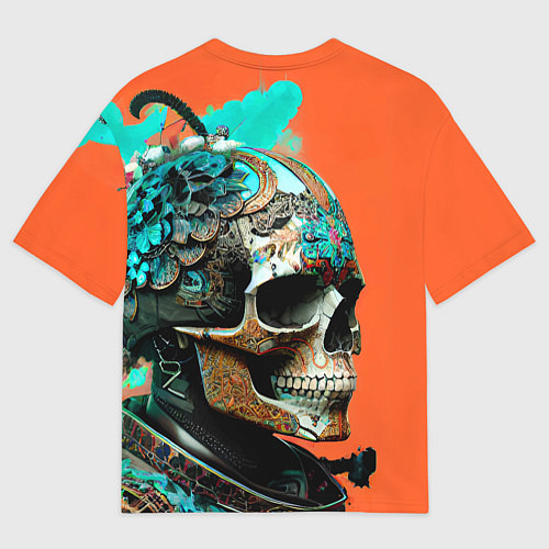 Мужская футболка оверсайз Art skull - irezumi - Japan / 3D-принт – фото 2