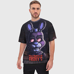 Футболка оверсайз мужская Five Nights at Freddys Bonnie, цвет: 3D-принт — фото 2