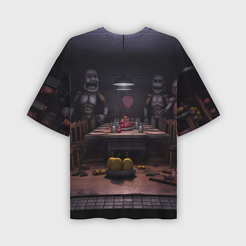 Мужская футболка оверсайз Five Nights at Freddys Bonnie / 3D-принт – фото 2