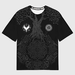 Футболка оверсайз мужская Руническая, цвет: 3D-принт
