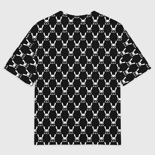 Мужская футболка оверсайз BAP white pattern / 3D-принт – фото 2