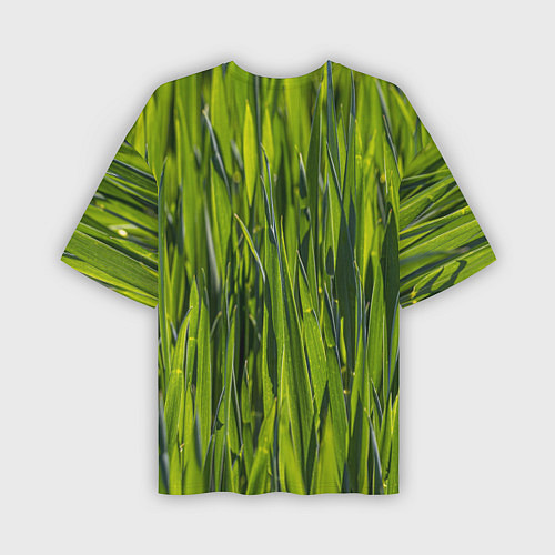 Мужская футболка оверсайз Ландшафт зелень / 3D-принт – фото 2
