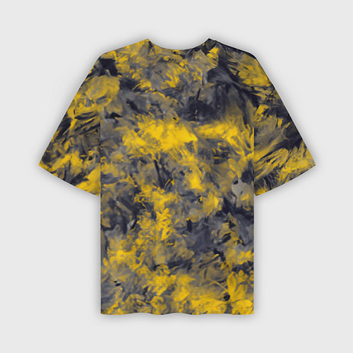 Мужская футболка оверсайз Абстрактный желтый енот в стиле арт / 3D-принт – фото 2