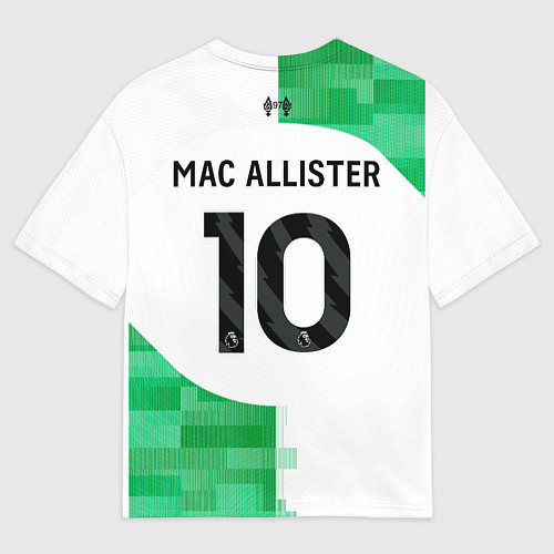 Мужская футболка оверсайз Макаллистер Ливерпуль форма 2324 гостевая / 3D-принт – фото 2