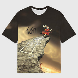Мужская футболка оверсайз Korn обложка альбома Follow the Leader