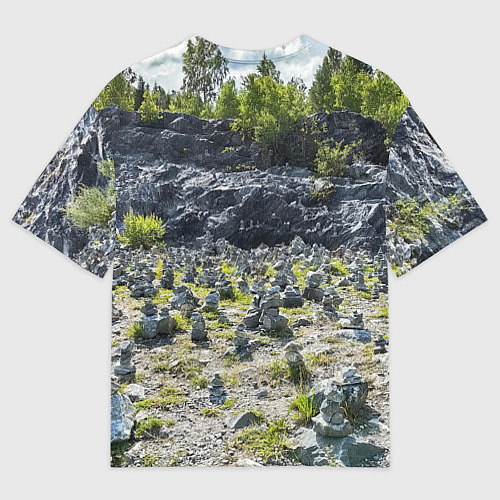 Мужская футболка оверсайз Карелия / 3D-принт – фото 2