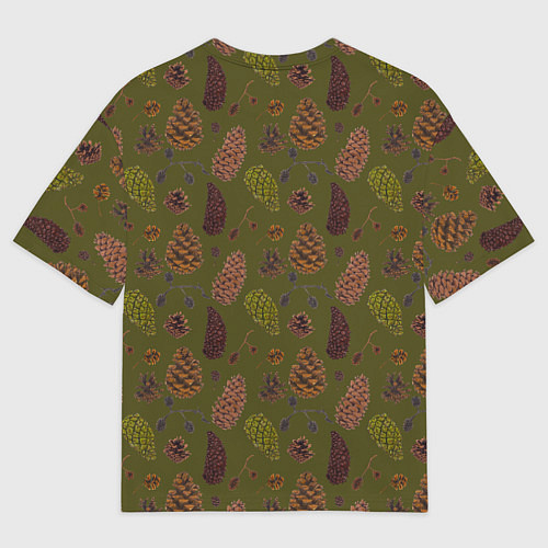 Мужская футболка оверсайз Шишки разные / 3D-принт – фото 2