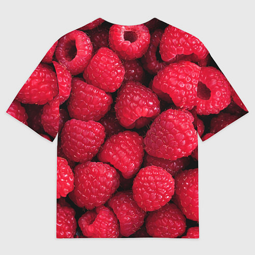 Мужская футболка оверсайз Малина - паттерн / 3D-принт – фото 2