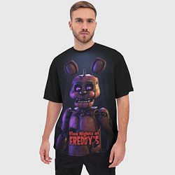 Футболка оверсайз мужская Five Nights at Freddys Bonnie, цвет: 3D-принт — фото 2