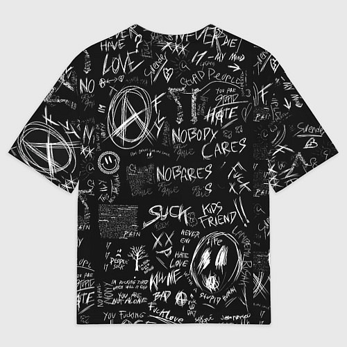 Мужская футболка оверсайз Токийский гуль - Dead inside mood / 3D-принт – фото 2