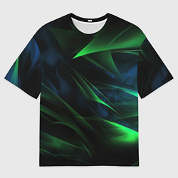 Футболка оверсайз мужская Dark green background, цвет: 3D-принт