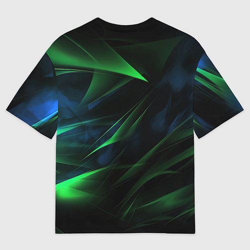 Мужская футболка оверсайз Dark green background / 3D-принт – фото 2