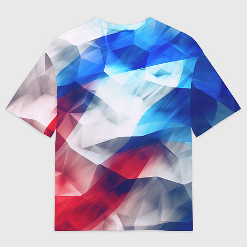 Мужская футболка оверсайз Абстракция герб России / 3D-принт – фото 2
