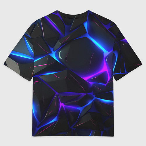 Мужская футболка оверсайз Крупные неоновые объекты / 3D-принт – фото 2
