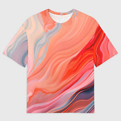 Футболка оверсайз мужская Текучий принт от нейросети, цвет: 3D-принт