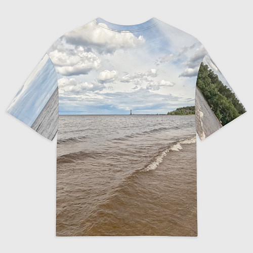 Мужская футболка оверсайз Озёра России / 3D-принт – фото 2