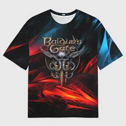 Футболка оверсайз мужская Baldurs Gate 3 logo, цвет: 3D-принт