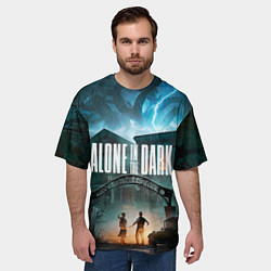 Футболка оверсайз мужская Особняк Alone in the dark, цвет: 3D-принт — фото 2