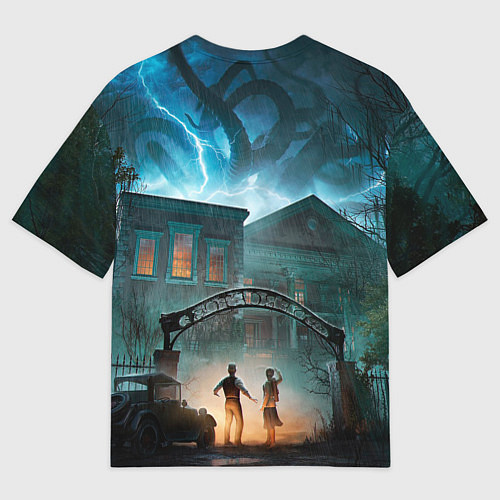 Мужская футболка оверсайз Особняк Alone in the dark / 3D-принт – фото 2