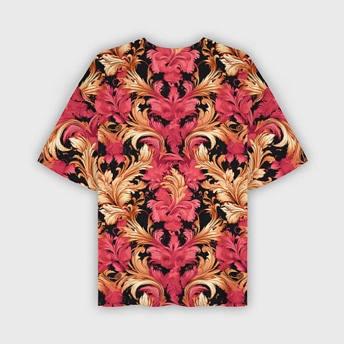 Мужская футболка оверсайз Розовые узоры / 3D-принт – фото 2