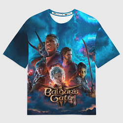 Футболка оверсайз мужская Baldurs Gate 3 персонажи, цвет: 3D-принт