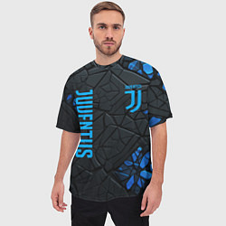 Футболка оверсайз мужская Juventus logo, цвет: 3D-принт — фото 2
