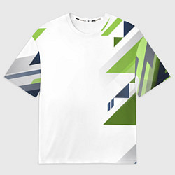 Футболка оверсайз мужская Геометрическая абстракция вектор, цвет: 3D-принт