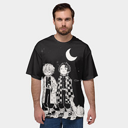 Футболка оверсайз мужская Троица из Клинок рассекающий демонов, цвет: 3D-принт — фото 2