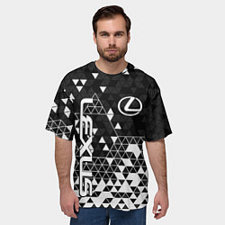 Футболка оверсайз мужская Лексус - распад, цвет: 3D-принт — фото 2