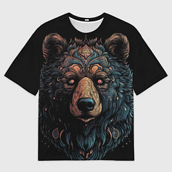 Футболка оверсайз мужская Медведь из узоров, цвет: 3D-принт