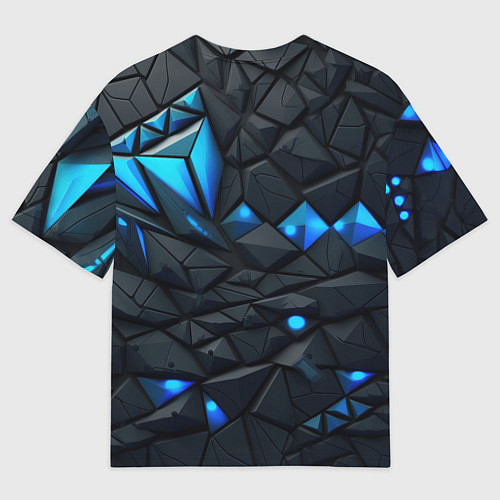 Мужская футболка оверсайз Blue logo Juventus / 3D-принт – фото 2