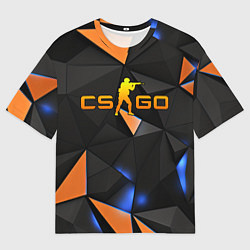 Футболка оверсайз мужская CSGO orange style, цвет: 3D-принт